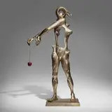 Gala à Newton by Salvador Dalí, 1980, patinated bronze, painted bronze, brass, sold Nov 2024