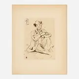 Paul Cézanne, Portrait du peintre A. Guillaumin au pendu, etching