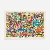 James Rizzi, Traffic + Noise, 1989, three-dimensional lithograph in colors