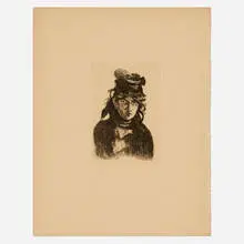 Edouard Manet, Portrait of Berthe Morisot, 1872, etching