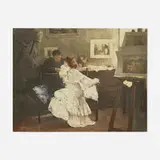 Manuel Robbe, Nocturne (Le flirt), c. 1906, etching and aquatint in colors