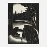 Paul Landacre, Sultry Day, 1937, wood engraving