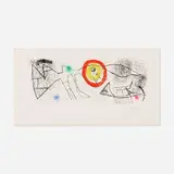 Joan Miró, Plate III (from the Erik Satie: Poems and Songs series), 1969, etching and aquatint in colors