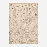 Howard Finster, And There Shall be Signs in the Heavens, 1985, lithograph