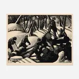 Clare Leighton, Loading (from The Lumber Camp series)