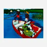 Jonathan Green, The Escorting of Ruth, 1993, screenprint in colors on Arches