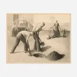Grant Wood, Tree Planting Group, 1937, lithograph