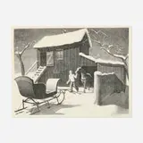 Grant Wood, December Afternoon, 1941, lithograph on paper