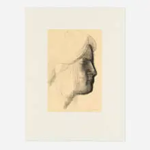 Emilio Greco, Untitled (from the Omagio a Michelangelo portfolio), 1975, etching with Chine-collé