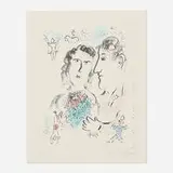 Marc Chagall, Fiançailles au cirque, 1983, lithograph in colors