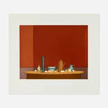 William H. Bailey, Piazza rotonda, 1994, etching and aquatint in colors