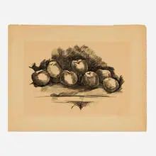 Apples on a Table by Marsden Hartley, 1923, lithograph, sold Nov 2024