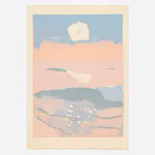Fairfield Porter, Sunrise, 1974, lithograph in colors