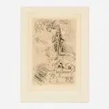 Édouard Vuillard, Petites études dans le square (from Tombe de Édouard Vuillard), 1937, etching