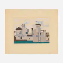 Charles Sheeler, Architectural Cadences, 1954, screenprint in colors