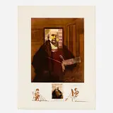Rembrandt - Portrait du peintre par lui-même (from the Changes in Great Masterpieces portfolio) by Salvador Dalí, 1974, lithograph on paper, sold Nov 2024