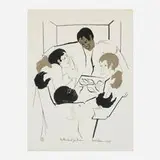 Jacob Lawrence, Brotherhood for Peace, 1967, lithograph in colors