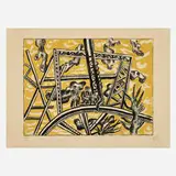 Fernand Léger, L'Échafaudage au Soleil, 1951, lithograph in colors