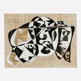 Seymour Zayon, Untitled (Abstract Composition), mixed media collage on board