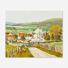 Gerard Passet, Printemps dans la vallée, oil on canvas