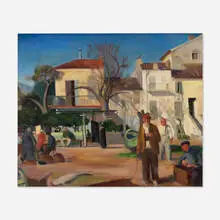 Cros de Cagnes by J. Theodore Johnson, 1925, oil on canvas, sold Oct 2024