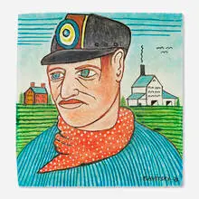 John "Jack" Savitsky, Self-Portrait (Coal Miner Jack), 1979, oil on board