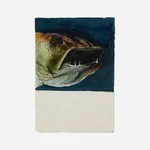 Leonard Baskin, The Muskellunge (from Under the North Star), 1980, watercolor on paper