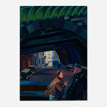 William Sharp, Frankfort Street, New York City, oil on canvas
