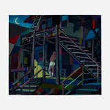 William Sharp, Back Porch, Chicago, oil on canvas