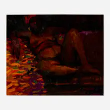 Arthur Coppedge, Lady Lounging, 1989, oil on Masonite