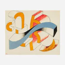 Charles Biederman, Untitled (3/37), 1937, watercolor, gouache, ink and pencil on paper