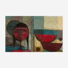 Ramon Prats, Young Girl, 1959, oil on board