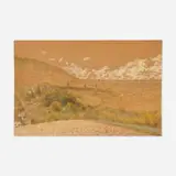 La vallée de la Seine, vue de Vétheuil by Louis François Léon Gautier, oil on board, sold Oct 2024