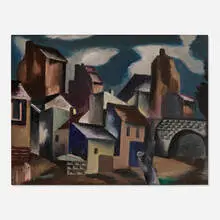 Jan Matulka, Paris, 1920-21, oil and acrylic on canvas
