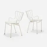 Ernest Race, Antelope chairs, pair, c. 1950, painted steel