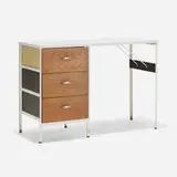 George Nelson & attribution Associates, Steelframe desk, model 4111, 1950, walnut, enameled steel, laminate