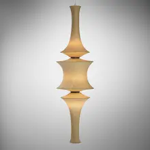 Rare Net Light Stack Unit by George Nelson & Associates, 1959, sprayed fiberglass over metal frame, walnut, sold Sep 2025