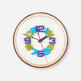 George Nelson & Associates, Wall clock, model 2281, 1959-60, screenprint on acrylic, walnut, enameled aluminum, paper