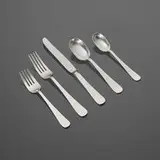 Allan Adler, Round End flatware service, sterling silver, stainless steel