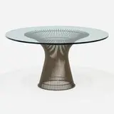 Warren Platner, Dining table, enameled steel, glass