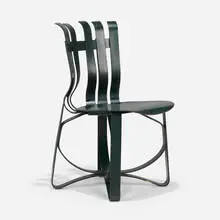 Hat Trick chair by Frank Gehry, 1990 / 1992, painted wood, sold Sep 2025