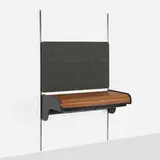 Robert Propst for George Nelson & Associates, Action Office storage system, c.1965, walnut, laminate, aluminum, textile, plastic