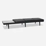 George Nelson & Associates, Contract Bench System, 1958, painted steel and wood, vinyl upholstery, laminate