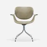 Swag Leg chair, model MAA by George Nelson & Associates, fiberglass, chrome-plated steel, lacquered aluminum, rubber, plastic, sold Sep 2025