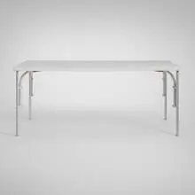 Warren McArthur, Dining table, model 1632, c. 1933, aluminum, laminate