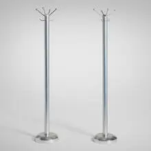 Warren McArthur, Coatracks, pair, c. 1935, aluminum