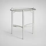 Warren McArthur, Occasional table, c. 1933, aluminum, glass
