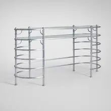 Warren McArthur, Desk, aluminum, glass