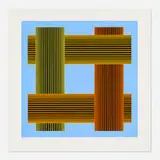 Richard Anuszkiewicz, Translumina With Sky Blue, 1989, screenprint in colors
