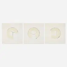 Jan Dibbets, Untitled I; Untitled II; Untitled III (triptych), 1980, photo collage with lithograph